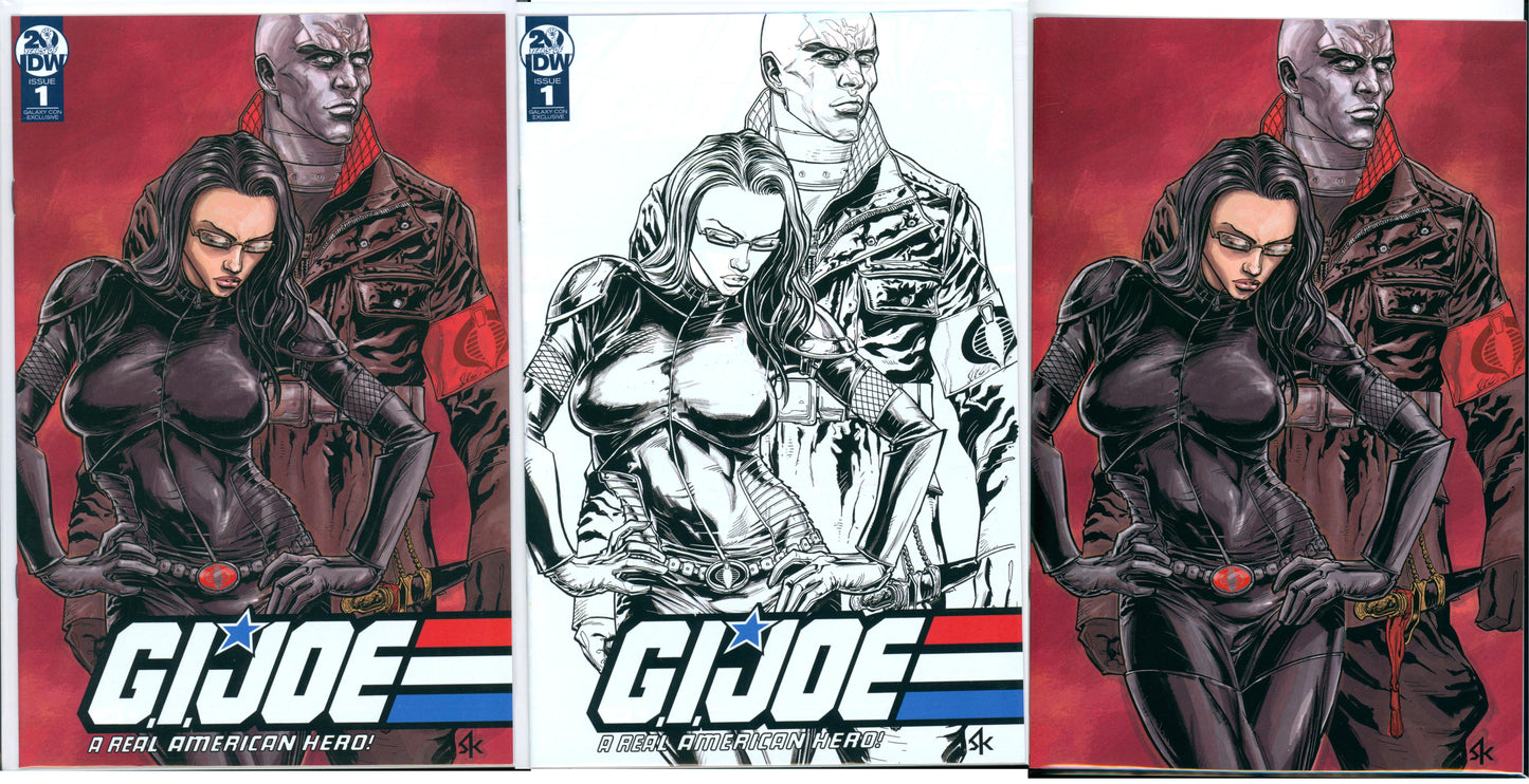(WAREHOUSE FIND) G.I. Joe A Real American Hero #1 (2019) GalaxyCon Exclusive THREE PACK Variants by Steve Kurth