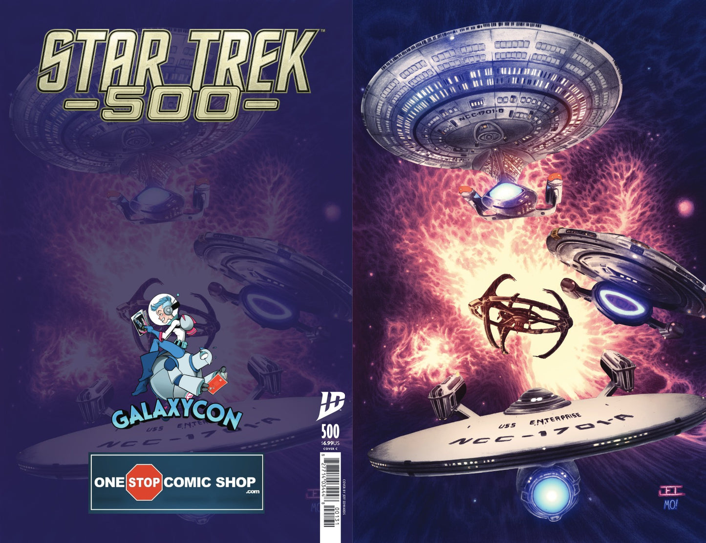 (SIGNED) Star Trek #500 GALAXYCON EXCLUSIVE VARIANT C by Jeff Edwards & Morry Hollowell
