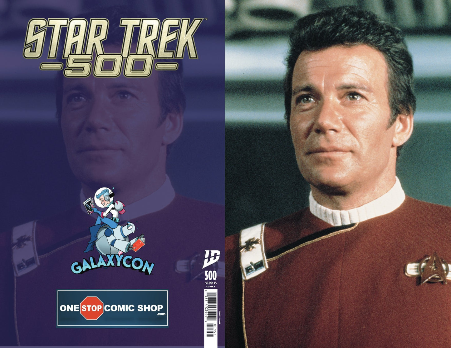 Star Trek #500 GALAXYCON EXCLUSIVE VARIANT E - SHATNER FOIL PHOTO COVER