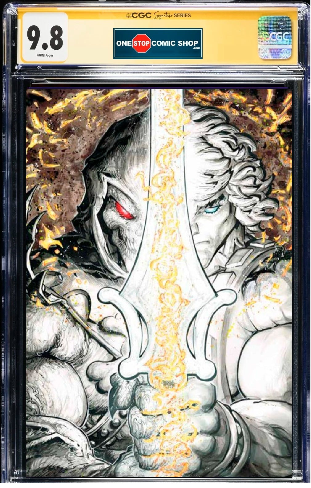 CGC Signature Series 9.8 - He-Man MOTU Sword of Flaws #1 - Freddie Williams Exclusive - signed by Freddie Williams PRE-SALE