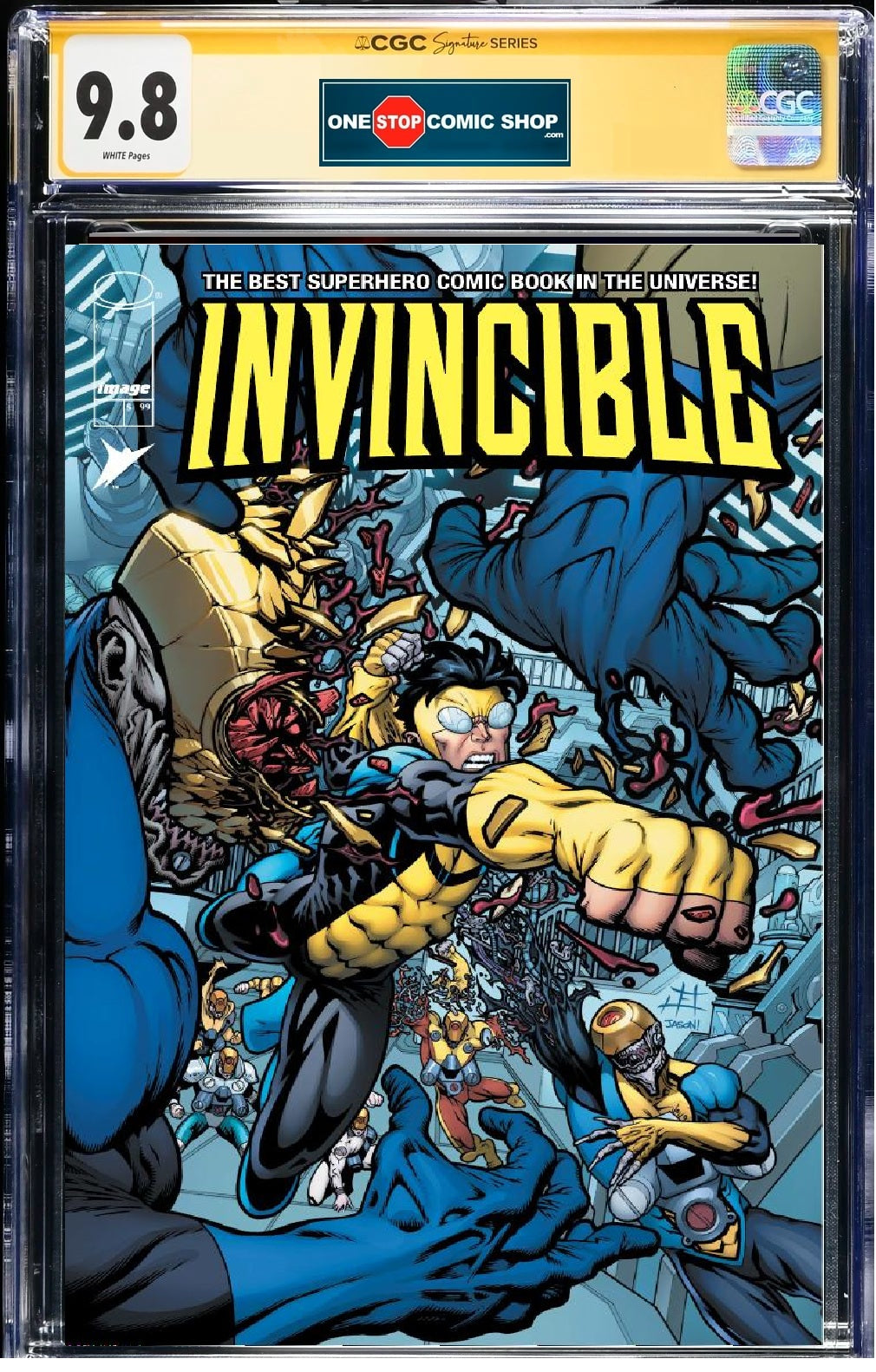 CGC Signature Series 9.8 - Invincible #1 FOIL EXCLUSIVE signed by Jeff Edwards